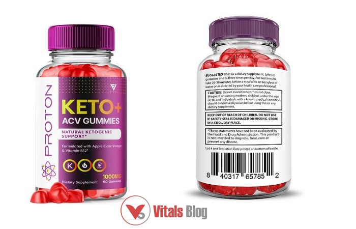 Proton Keto ACV Gummies 1000MG Dietary Supplement 60 Gummys