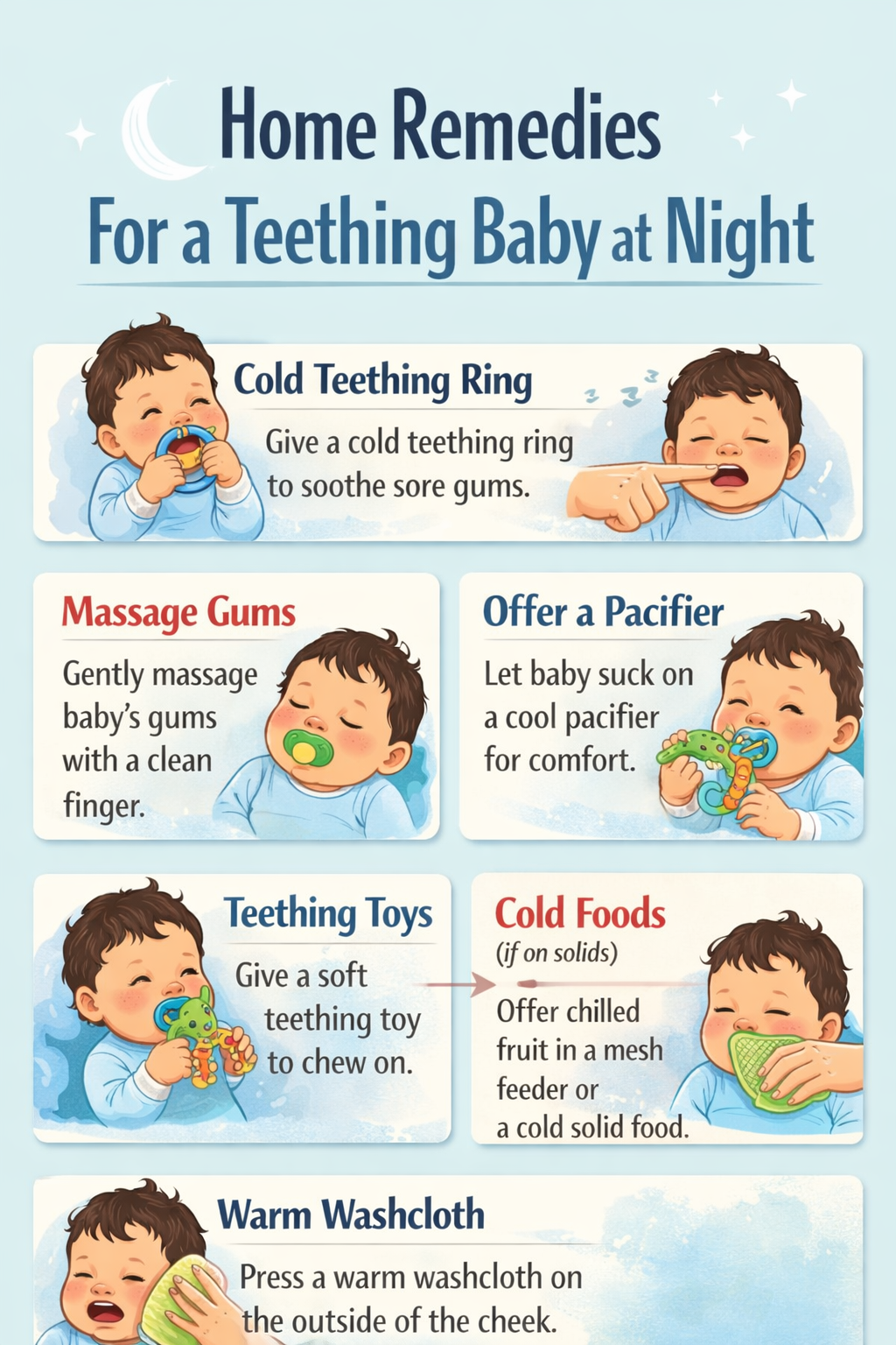 Home Remedies For a Teething Baby At Night