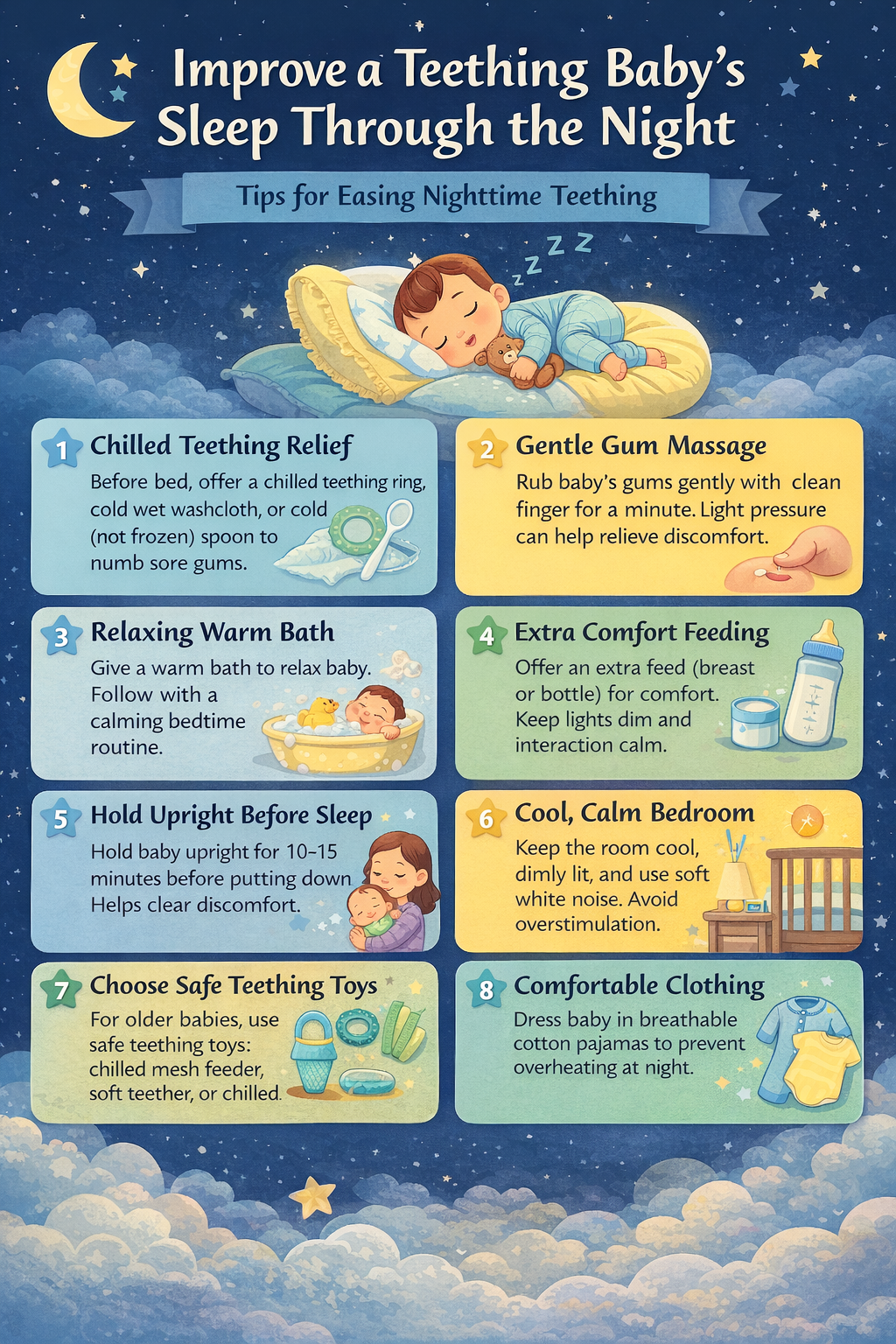 How to Improve a Teething Baby's Sleep Through the Night?