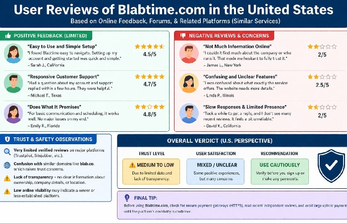 User Reviews of Blabtime.com in the United States