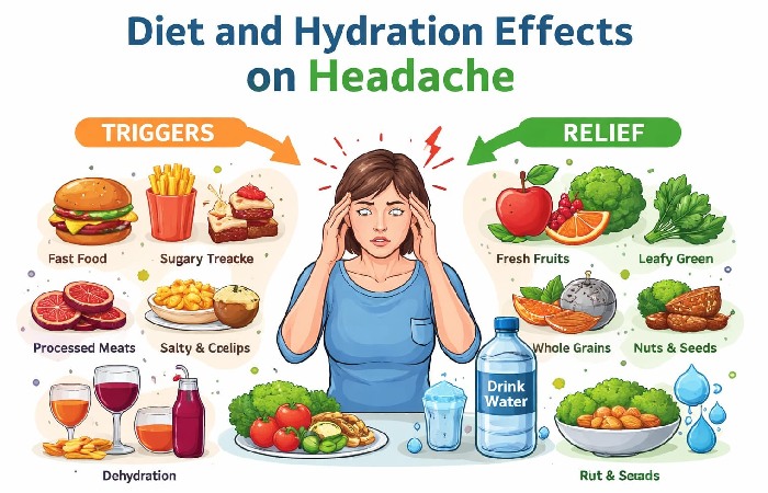 Diet and Hydration Effects on Headaches